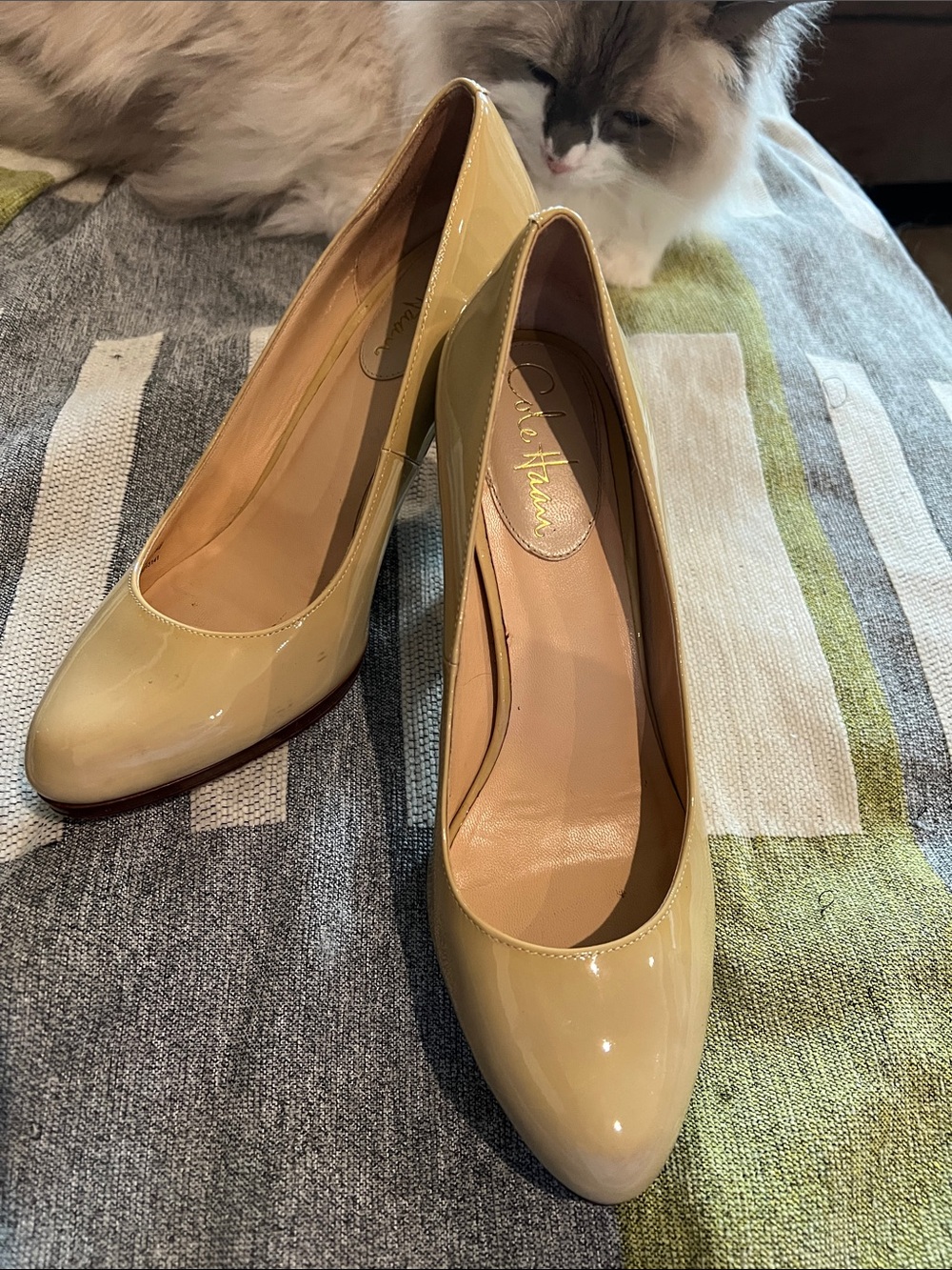 Cole Haan Women's Patent Pumps in Light Beige